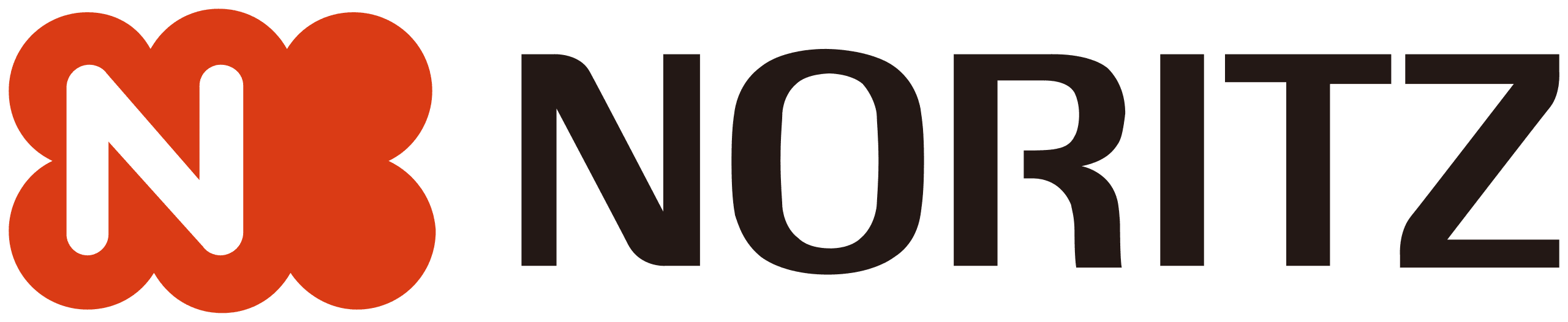 Noritz_logo.svg The image shows the Noritz logo with a stylized red emblem featuring a white "N" beside the word "NORITZ" in black letters.