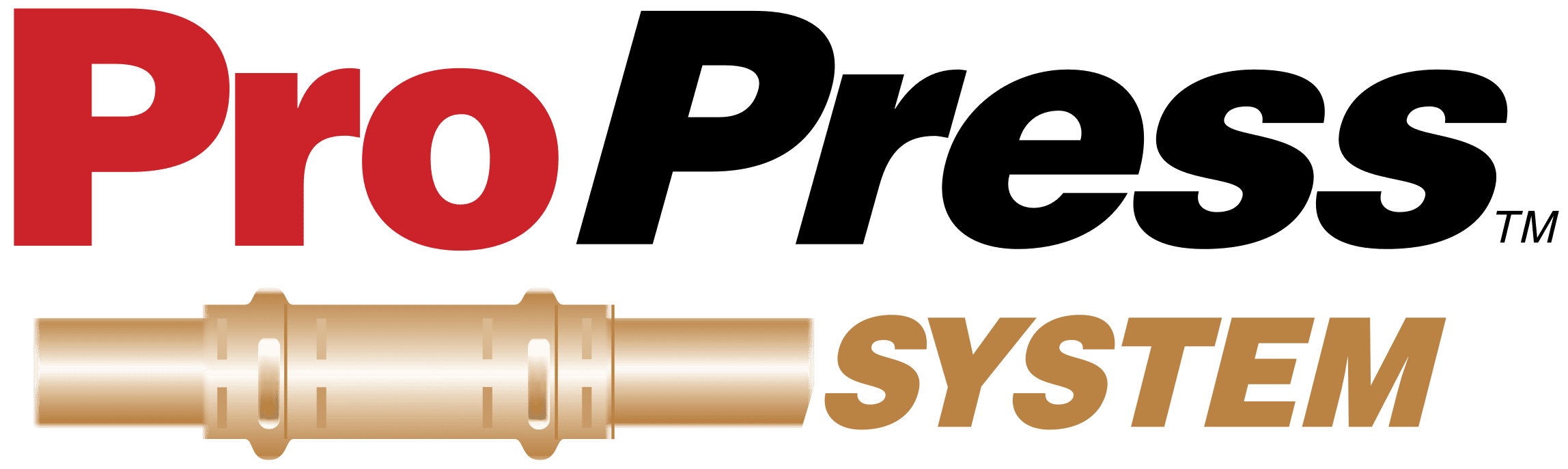 propress-system-logo-png-transparent Logo depicting the text "Pro" in red and "System" in gold with a horizontal gold pipe featuring connectors between the words.